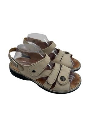 Finn Comfort Gomera-S Comfort Hook & loop Leather Sandals Shoes sz 7.5